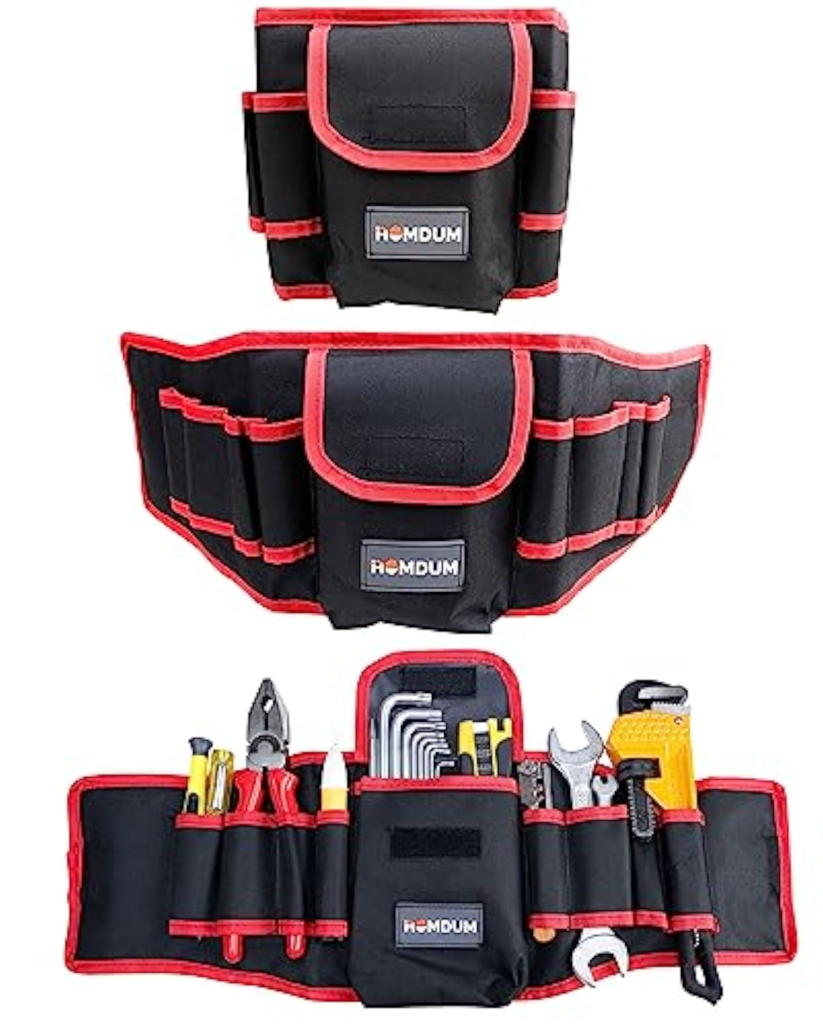 20 Inch Durable Multi-Pocket Tool Belt, Adjustable Canvas Storage Bag